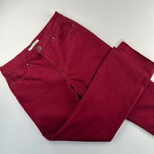 Whetherly Savannah High Waist Step Hem Slim Kick Flare Jeans Sz 30 Merlot